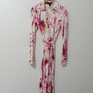 Pink Tartan Shirt dress Store Tag